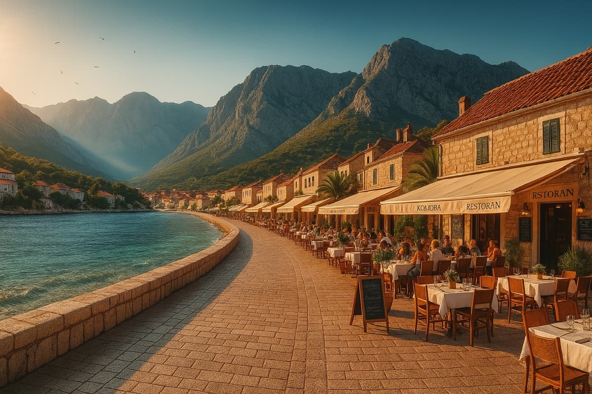 Ranní procházka po promenádě v Kaštelech