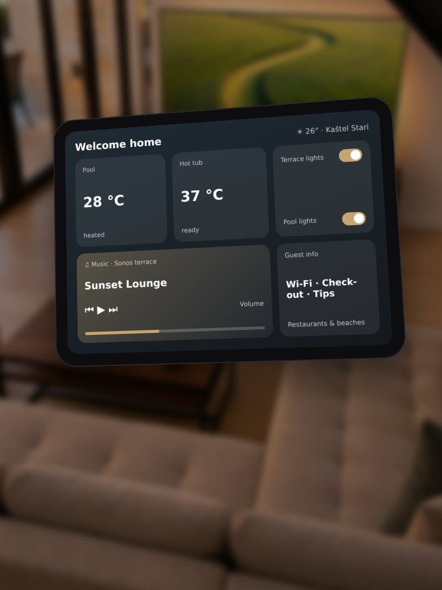 Control the house from a tablet